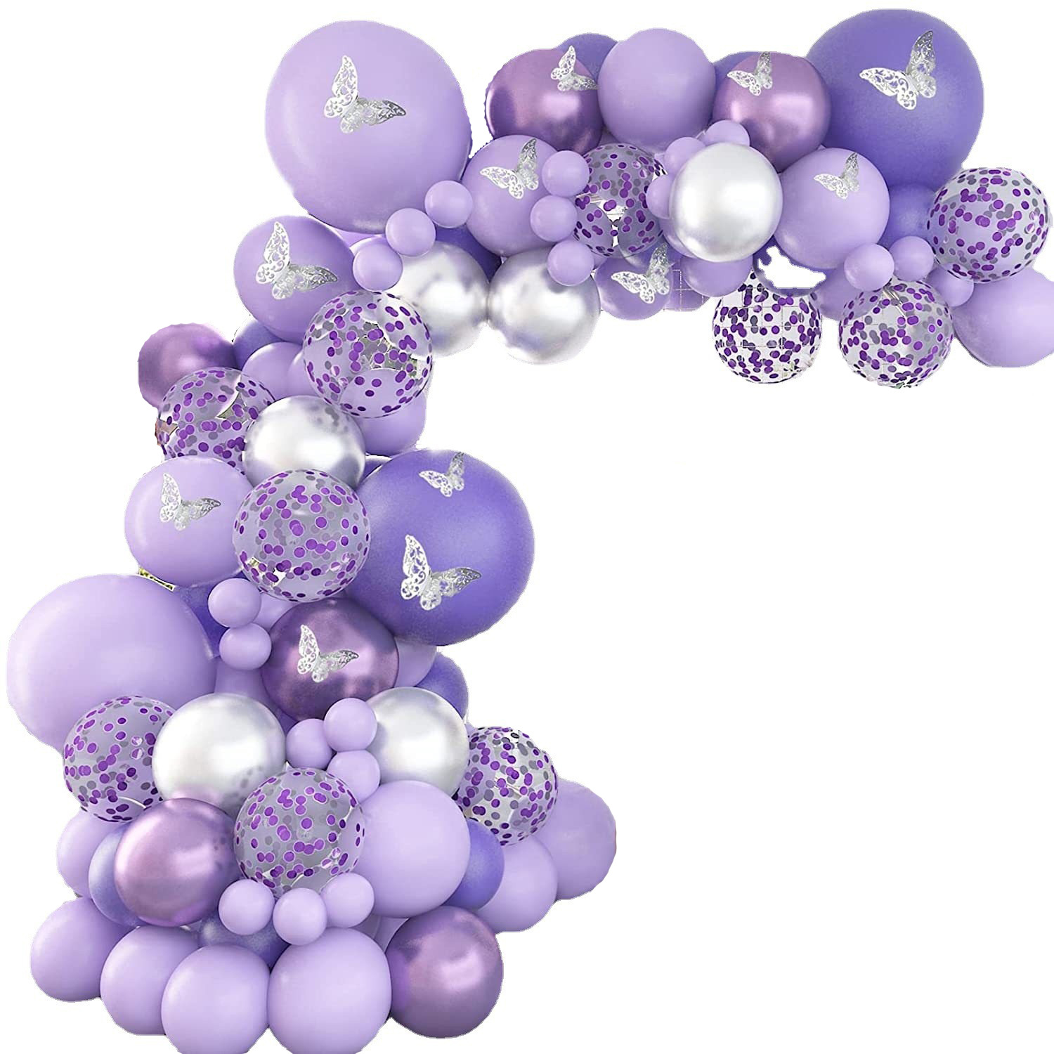 Amazon's New Purple Balloon Butterfly Package Birthday Party Scene Decoration Arch Wedding Decorations Latex