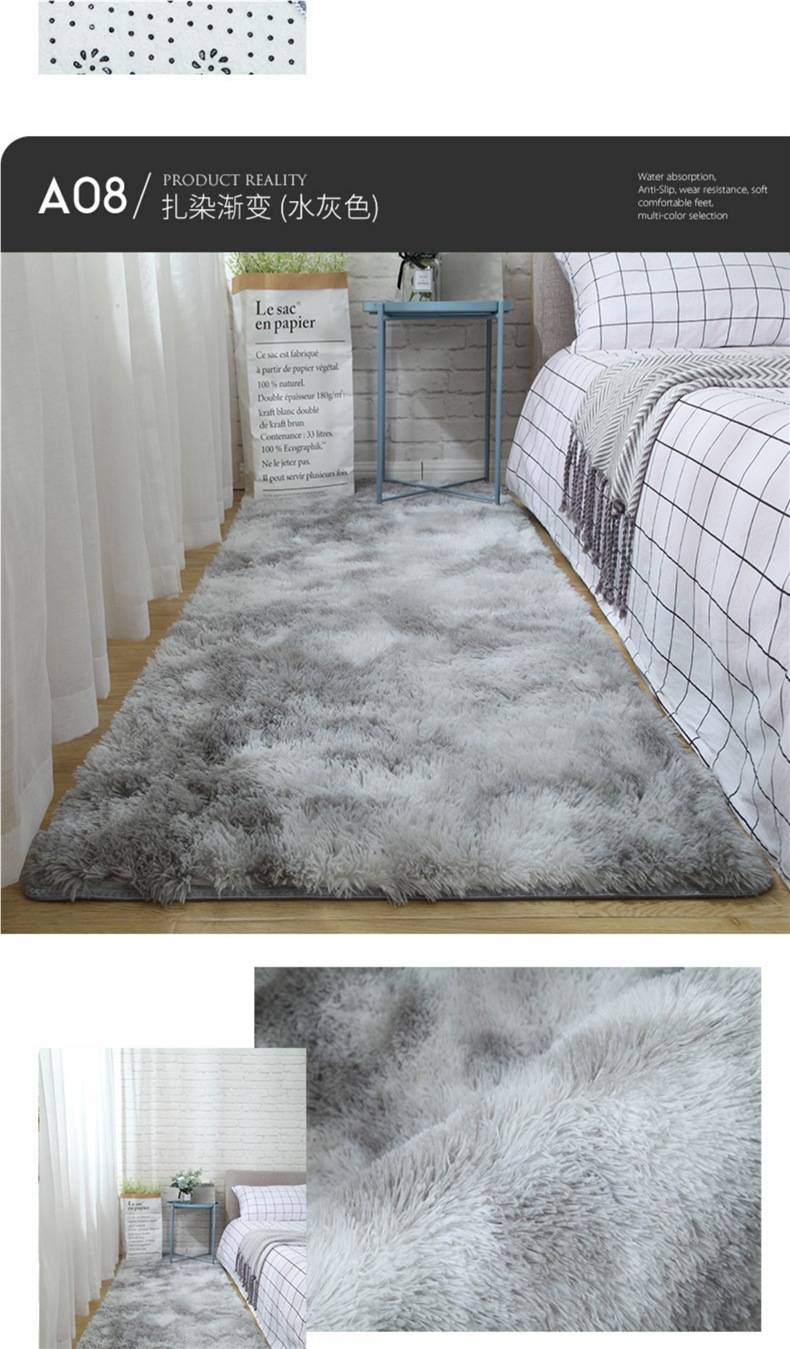 Scandinavian Ins Style Girls' Room Carpet Bedroom Full of Cute Popular Same Style Bedside Plush Blanket Floor Mat