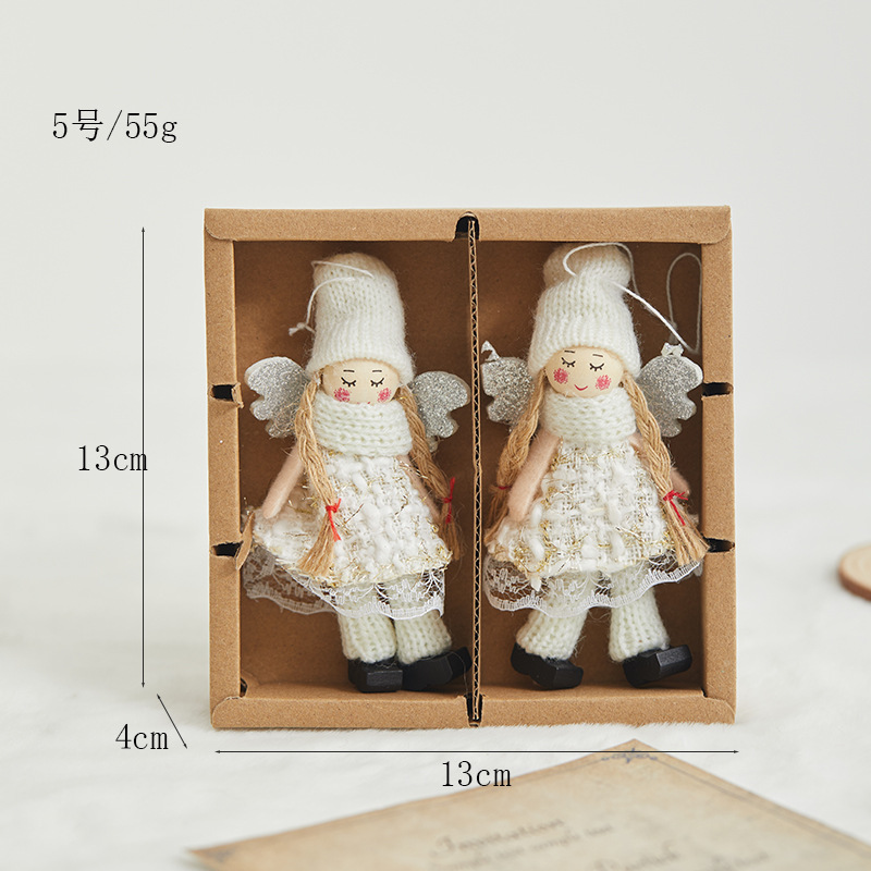 Niña de Navidad hombre viejo muñeco de nieve colgantes niños regalos en caja de Navidad árbol de Navidad colgantes colgantes