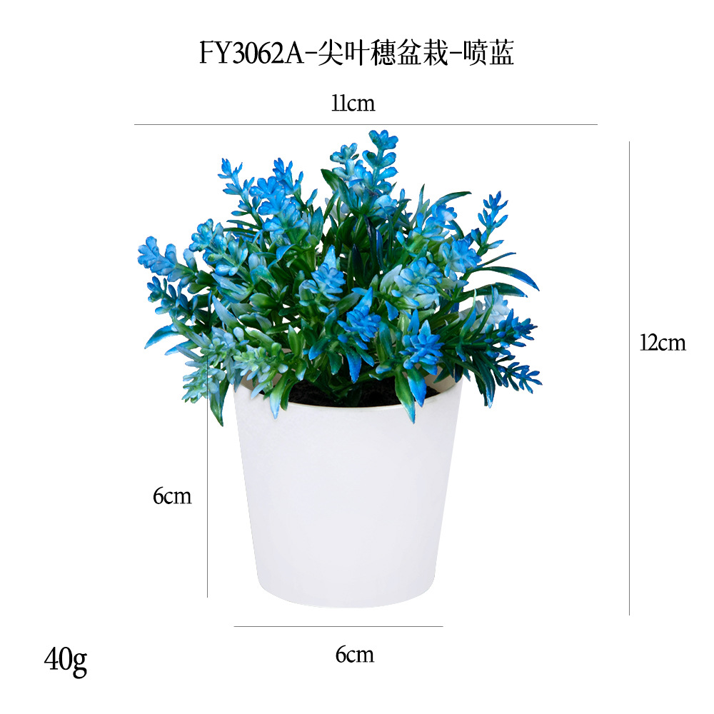 Más de 100 tipos de flores y plantas verdes artificiales, combinaciones de plantas artificiales en macetas de plástico, flores artificiales de gran venta transfronterizas, mini bonsáis artificiales, fuentes de suministro. image 27