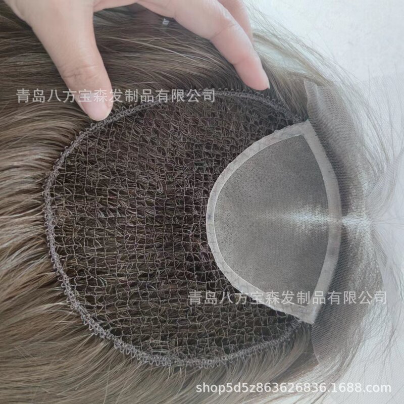 Mono Fishnet Hair Block Real Hair Braided Hair Lace Hair Block Straight Hair Replacement Hair Block Hair Volume Increase Factory
