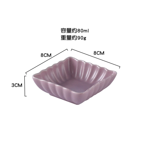 Purple square 3.2-inch flavor plate