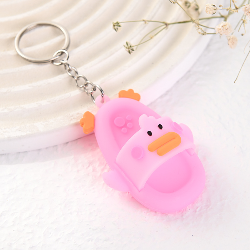 Lindo llavero de dibujos animados de animales, mochila, muñeco colgante, llavero para niñas, accesorio para llaves de coche, juguete personalizado de moda image 11