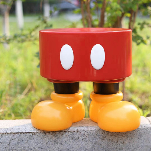 Cartoon Mickey Mouse standing desk bench entryway shoe bench sofa bedroom nightstand shelf creative small stool
