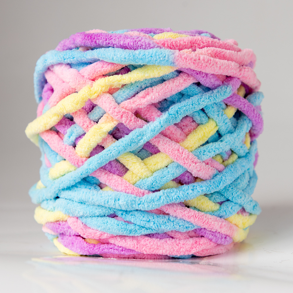 Hilo de la tira de hielo hilo de una sola hebra de lana gruesa bola de aguja hilo tejido a mano bolsa bufanda material de DIY Paquete de fábrica al por mayor