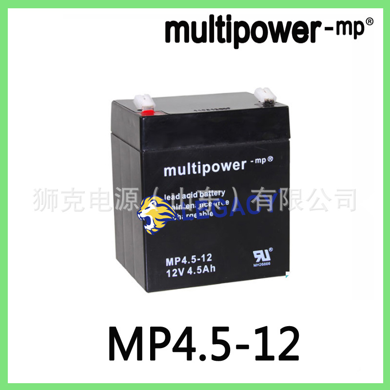 multipower蓄电池 mp4.5-12 12v4.5AH小型应急储能电梯门禁电池