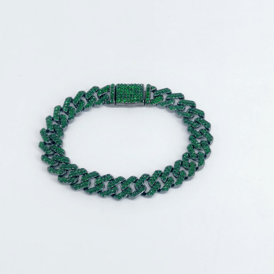 Alloy Material Hip-hop Geometric Rhinestones Alloy Wholesale Bracelets Necklace