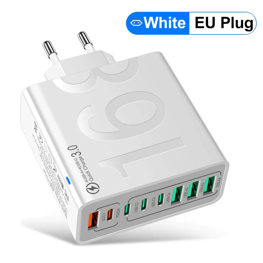 Стандарт 150W 4USB 4Type-c многоразъемный QC3.0 быстрая зарядка PD25W быстрая зарядка зарядное устройство для мобильного телефона