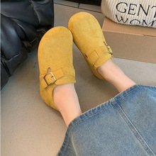 复古搭扣平底勃肯鞋单鞋女2025年秋季新款韩版乐福鞋厚底鞋豆豆鞋