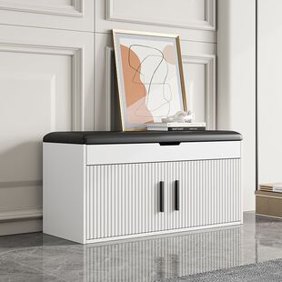 Shoe-Changing Bench with Shoe Cabinet for Home Use, Integrated Shoe-Wearing Bench at the Entrance, Portable and Installation-Free Shoe Cabinet
