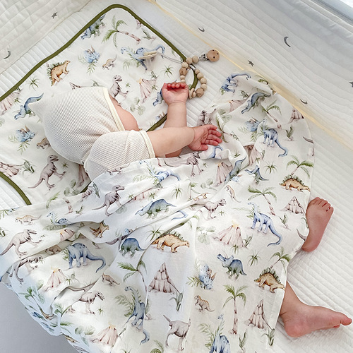 Babycotton gauze thin newborn baby swaddling blanket cover playmat wrap wrap baby carrier towel multi-purpose summer ins