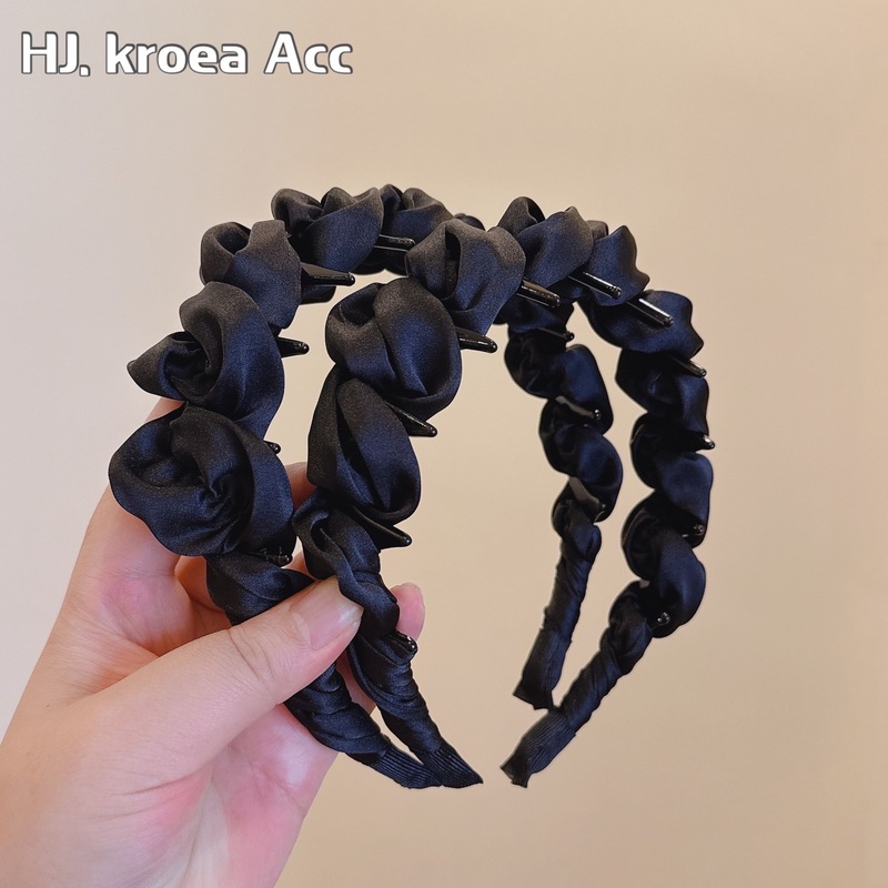 气质小香风布艺缠绕发箍防滑带齿头箍女2025新款高级感倒插梳发卡|undefined