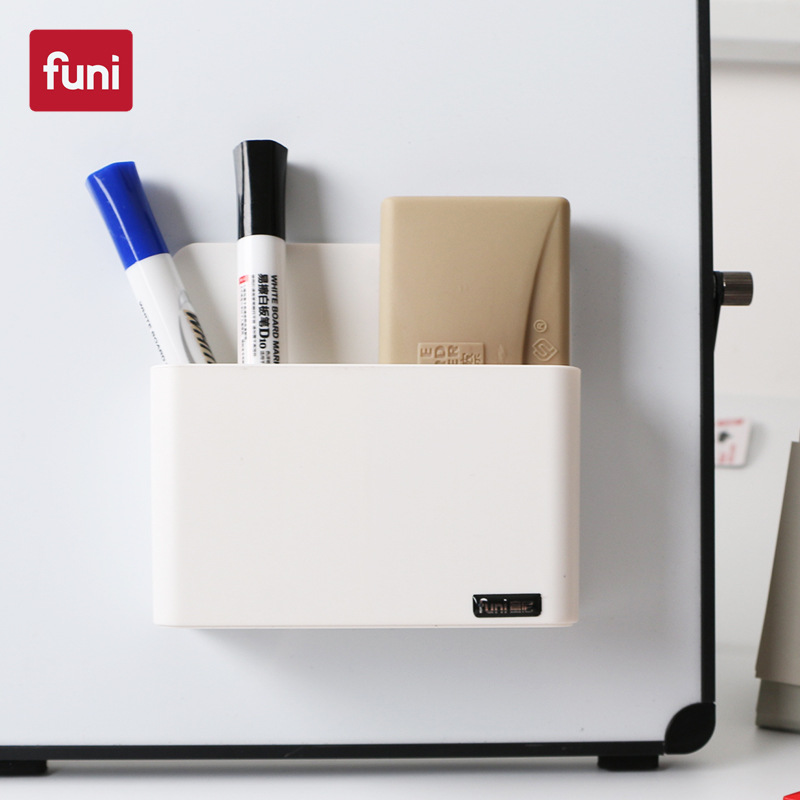 Funi Color Magnetic Storage Box Strong Magnetic Pen Holder Adhesive Hanging Office Blackboard Special Purpose Large Capacity Pen Box