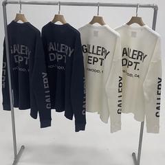 Gallery deptアメリカ風ワッフルアルファベット高街丸襟新長袖tシャツ底シャツ男女潮牌