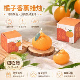 创意网红丑橘香薰蜡烛批发水果伴娘结婚伴手礼拍摄道具装饰香氛