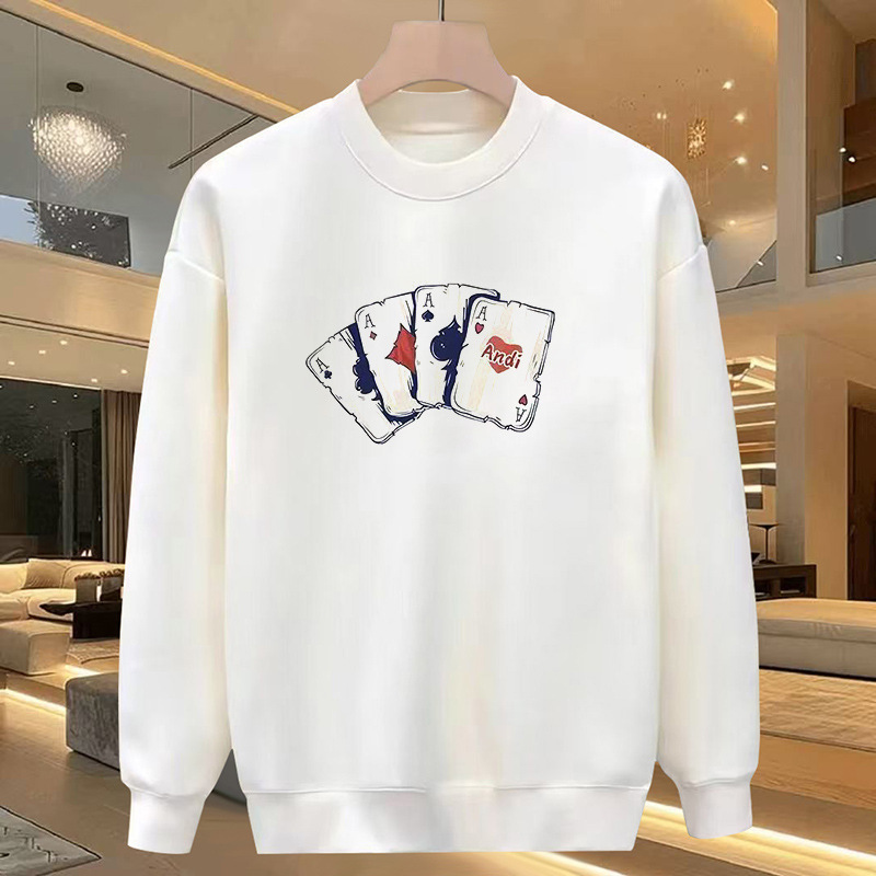 8XL Super plus size Crewneck Widened Extra-large fleece-lined Sweat Thick Loose Pure Cotton Sweat Fashion Brand Ins Top