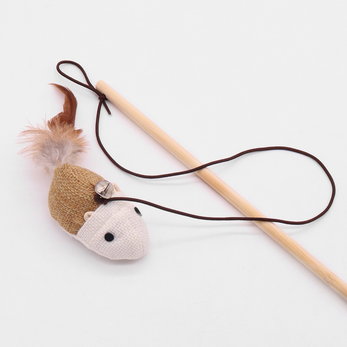 Juguetes para gatos Palo divertido Plumas Palo para gatos Juguetes de madera maciza Palo divertido para gatos