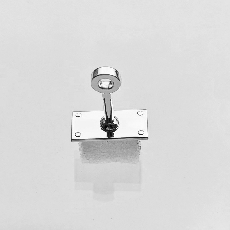 Accesorios metálicos rectangulares de placa de bloqueo doble D gancho de tornillo de bloqueo arco pequeño platino Kelly bolso de mujer tornillo de clavo