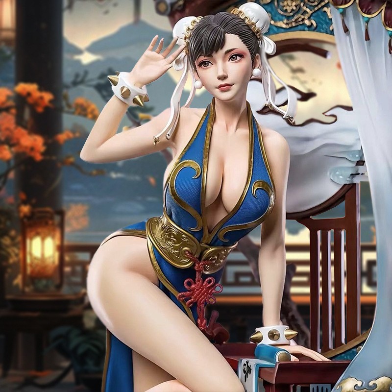 CHUNLI 핸드 헬드 스트리트 파이터 킹 복싱 킹 마이 파이어 댄스 GK 모델 POP 동상 선물 지구 애니메이션