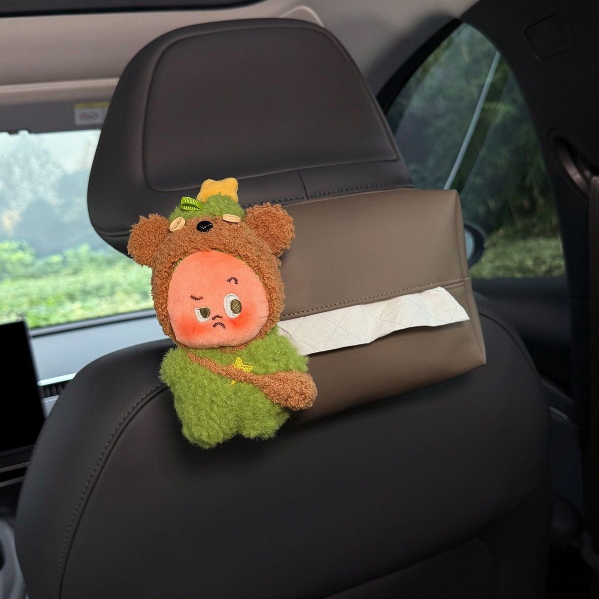 New star-shaped car tissue box, hanging tissue box for car headrest, tissue box for front and back seats, cute decoration for women