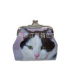 Manufacturers directly supply color print cartoon iron folding bag Korean cat coin purse little girl iron buckle coin bag