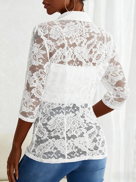 Lace shiffon elegant suit