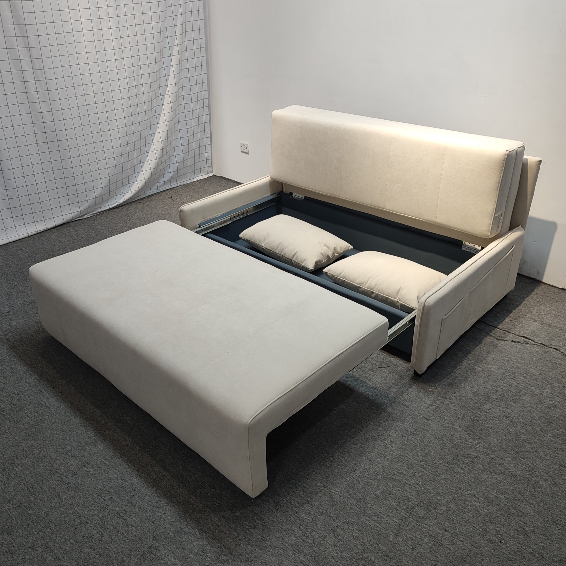 Tecnología de seda sin lavado, sofá cama de seda multipropósito, sofá de doble propósito, apartamento de sala de estar simple, peinado