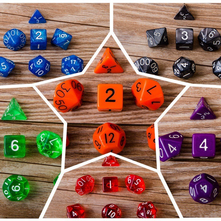 Dragon and Dungeon 7‑шаровые кости [семерка] DND sieve trpg группа Amazon Wal‑Mart тепло