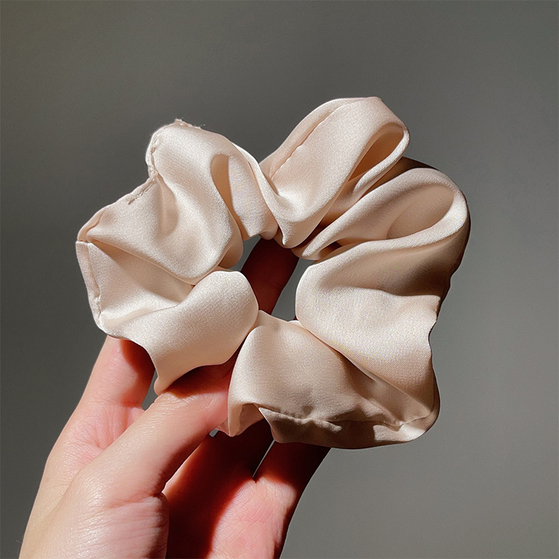 16g Weight Hair Tie Hair Accessories Type 1 Piece Quantity Holiday, Daily Occasion Solid Color Pattern Women's Gender Simple Style Style Satin Pork Intestine Hair Band   Artificial Silk Rubber Band Simple Retro Headband Hair Accessories 9