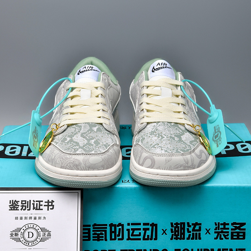 Putian Aj Men's Shoes Air Force One Classy New Year of the Snake Limited Rubber Sole with Snake Buckle Couple's Sports Sneakers