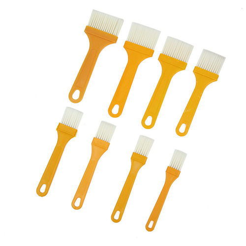 Thickened plastic paint brush, plastic yellow handle oil brush, non-shedding barbecue brush, hair transplanted small brush, cleaning oil brush