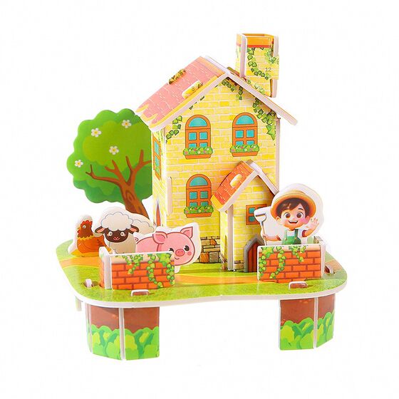 Creative 3D three-dimensional puzzle student cartoon DIY handmade children 3-6 years old early education educational toys gift wholesale