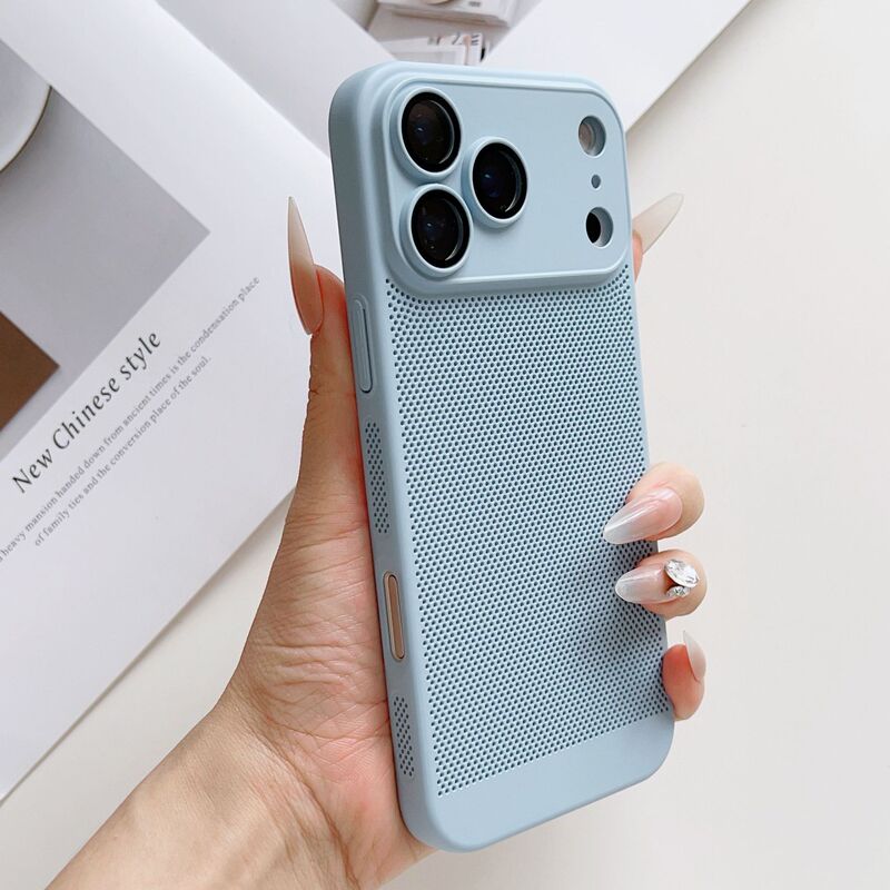 蜂窝散热适用苹果17Promax肤感简约手机壳iPhone16镜头膜全包防摔|undefined