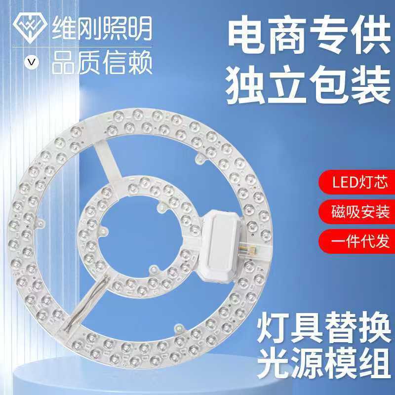 Led Ceiling Lamp Wick Replacement Magnetic Round Lamp Panel Module Room Living Room Lamp Modification Lamp Board Household Lamp Beads