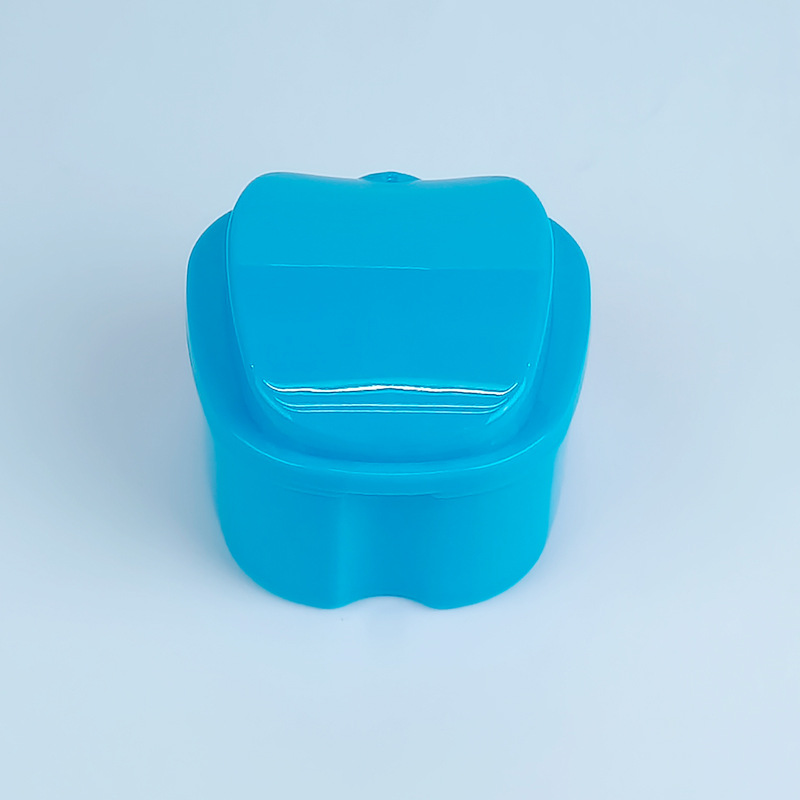 Caja de dientes dentados, caja de almacenamiento de dientes, caja de retención de aparatos dentados, caja de almacenamiento en forma de manzana, logotipo impreso image 10