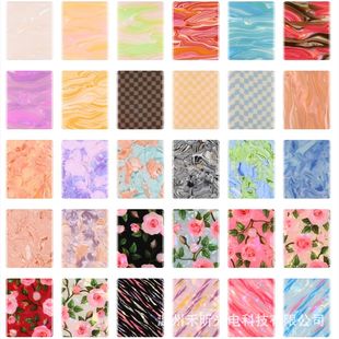 Celluloid Ice Flower film PVC board agate shell pattern acetate board mobile phone shell hairpin jewelry material wholesale