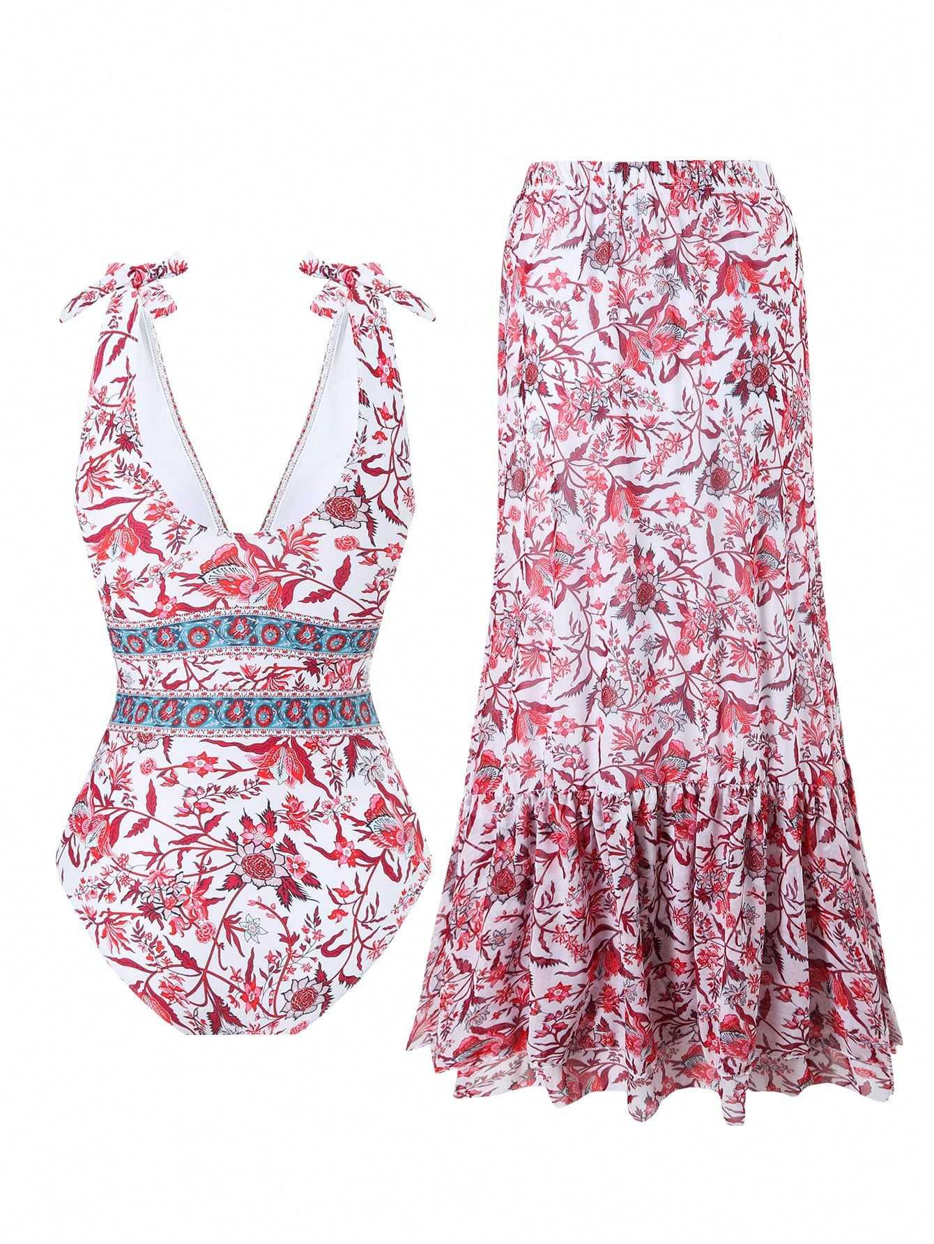 ethnic style one-piece swimsuit women