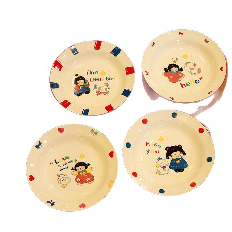 Los nuevos platos de cerámica japoneses diarios para niñas y cachorros de Shane