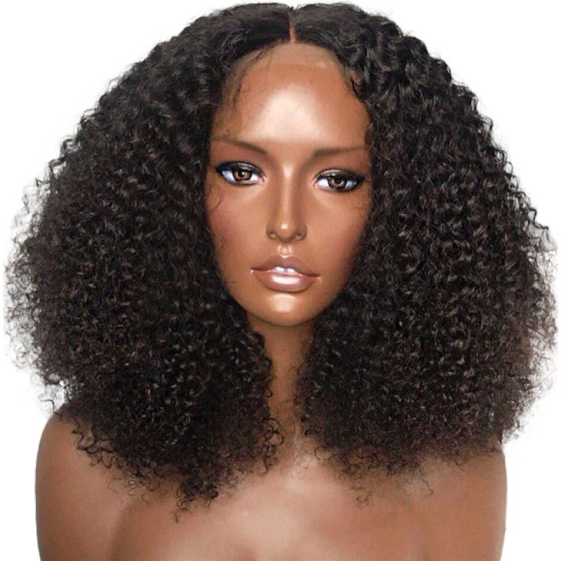 Comercio exterior africano pelucas europeas y americanas damas negras pelucas de cabello largo cubierta de cabello fibra química rizada corta al por mayor