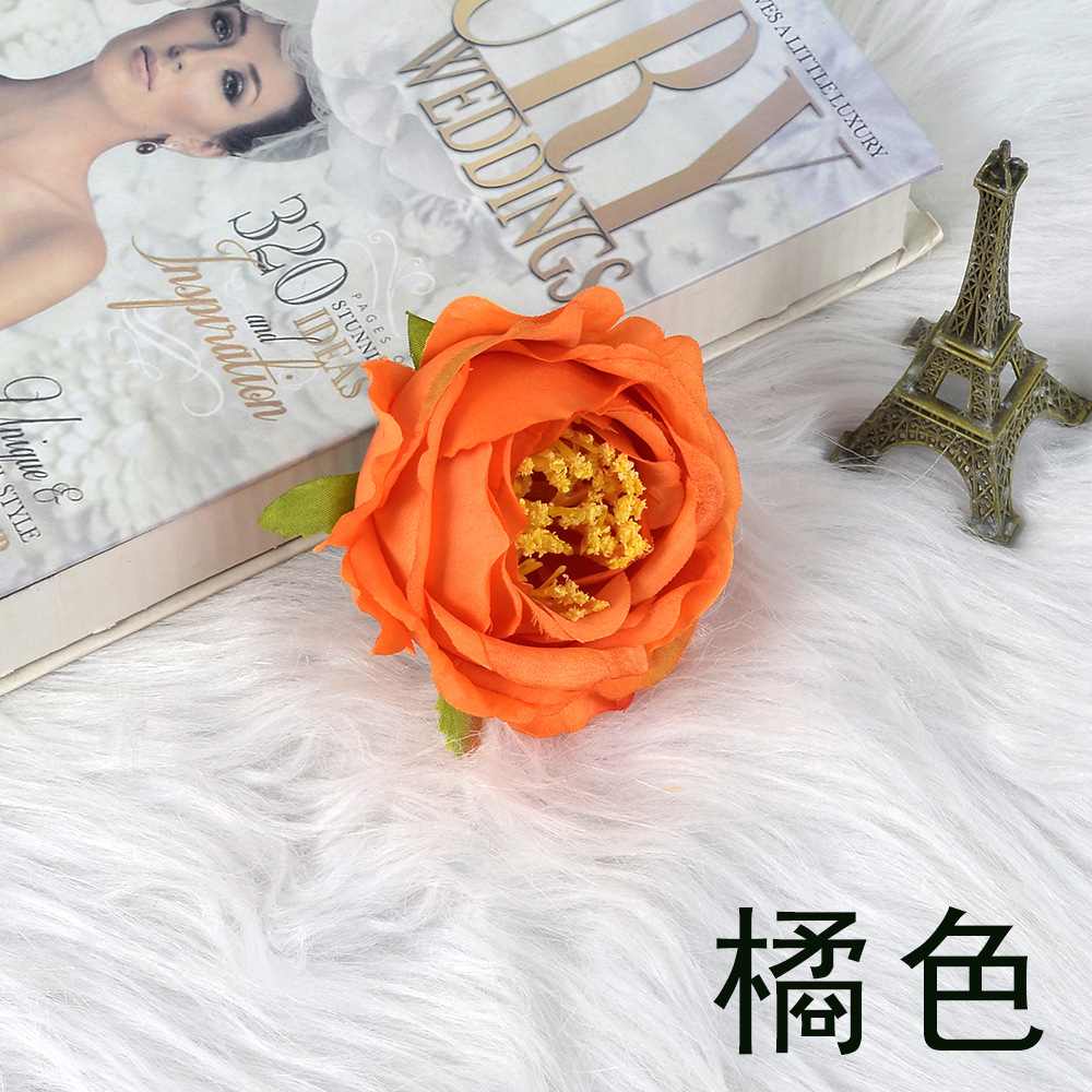 7호 하트 모란 머리 오렌지