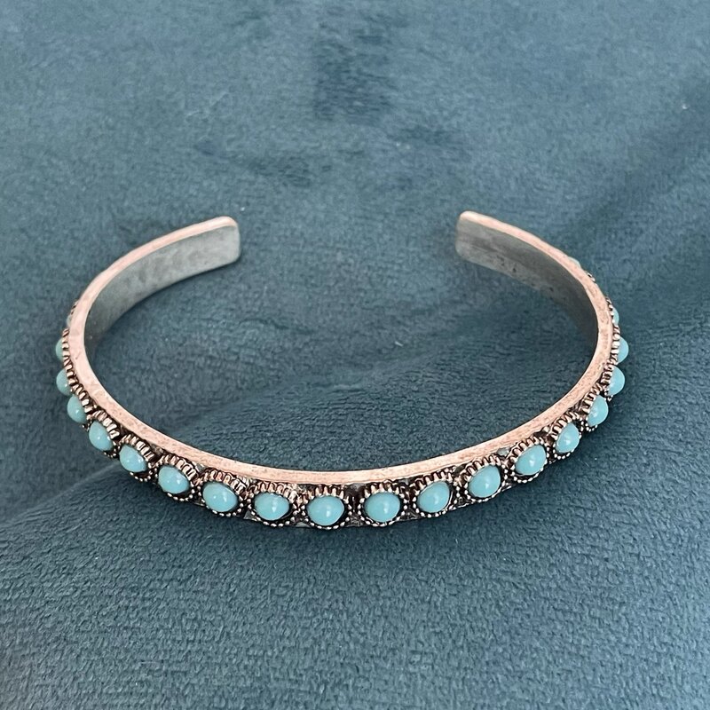 Bohemian Style Natural Turquoise Open Bracelet Amazon Hot Style Dark Gothic Skull Punk Bracelet