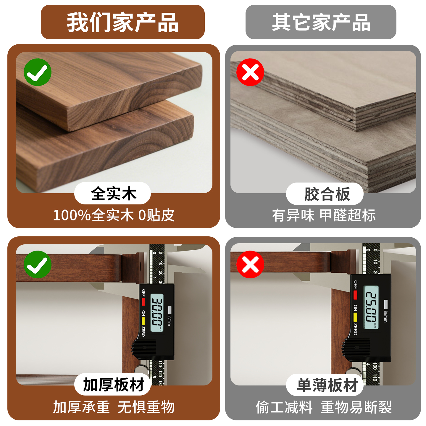 Taza de mesa de comedor de madera sólida Taza de menú Taza de café Taza de agua Taza de mesa