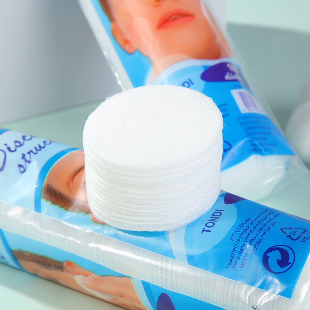 Amazon algodón desechable redondo cerradura borde húmedo de algodón viaje portátil bolsa de cuerda algodón maquillaje mayorista