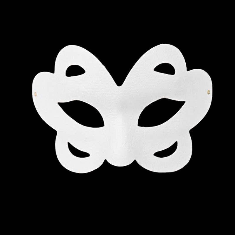 Amazon Venta caliente accesorios de máscara en blanco papel blanco pulpa pintado a mano jardín de infantes niños material didáctico de graffiti hecho a mano