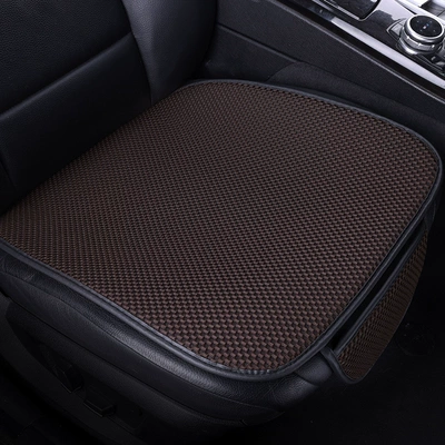 Mat Non-slip Five-seat Tie-free, Four Seasons Pad - front-single-piece-brown-breathable-and-not-stuffy-linen-style
