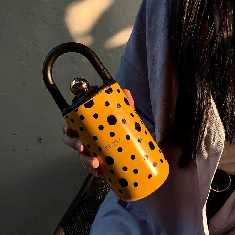 Термокружка с тыквой в горошек для девушек с хорошим вкусом, новая кружка для воды 2025 года для офисных работников, портативная кофейная кружка