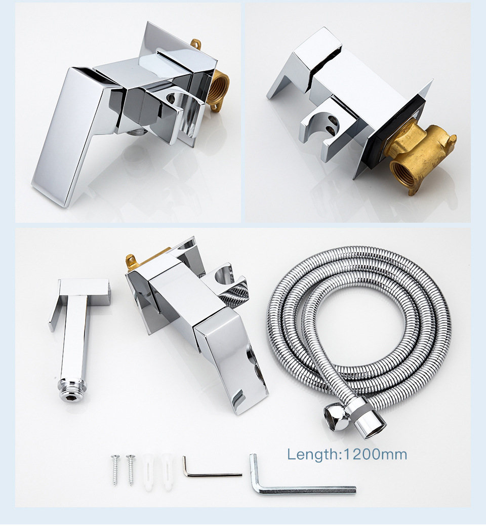Cross-border toilet spray gun faucet concealed shower head alloy bidet spray gun Toilet companion bathroom mixing valve undefined