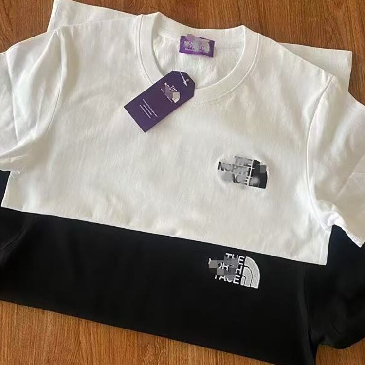 Summer Men's Couple Embroidered T-Shirt North Face Loose Casual Straight Round Neck Short-Sleeved T-Shirt Top