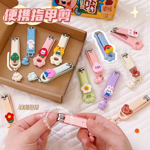 Cute Cartoon Girl Heart Nail Clipper Single Pack Convenient Creative Children's Nail Clipper Small Household Nail Clipper
