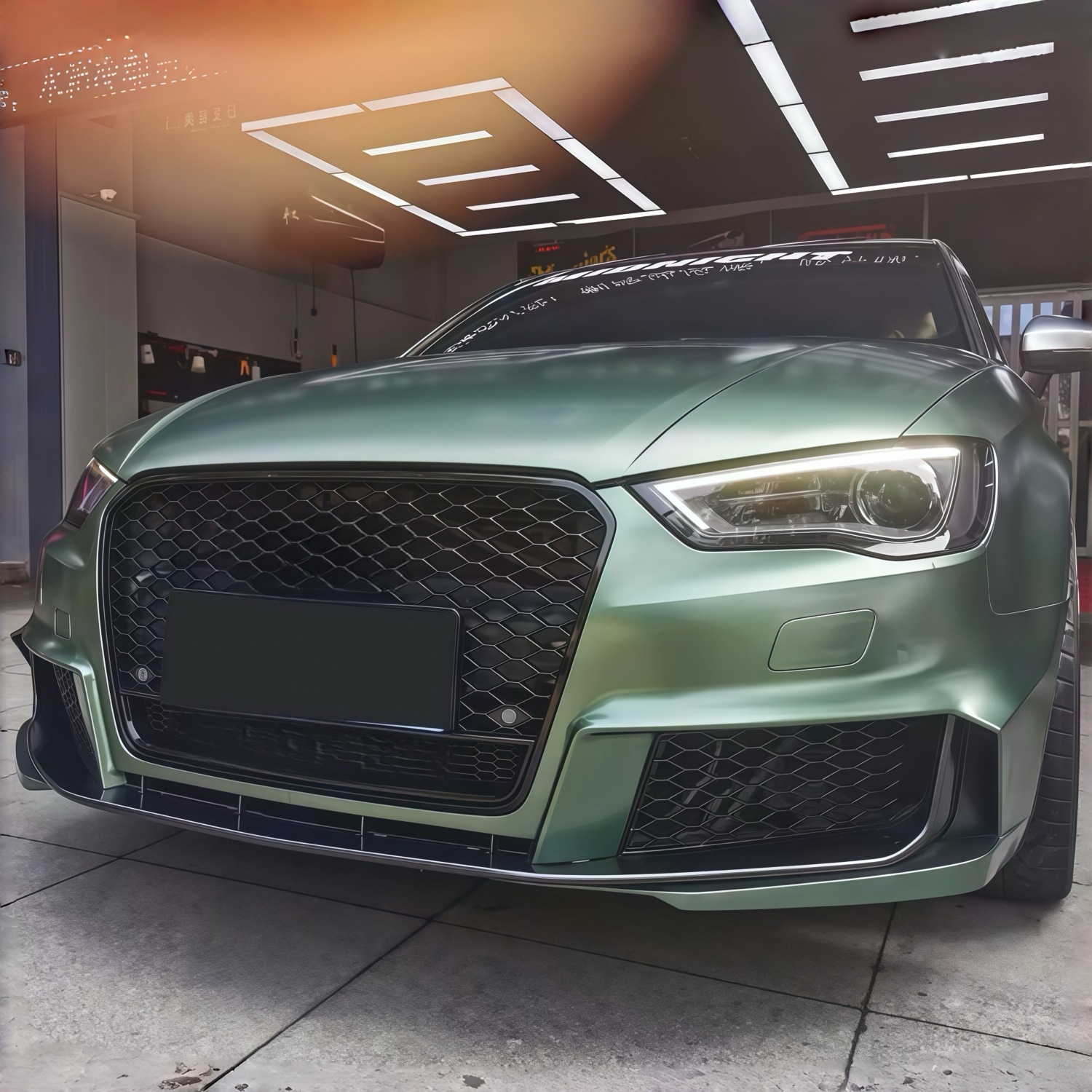 14-16 Models Suitable for Audi A3 Modification to Rs3 Body Kit, Front Bumper, Rs Grille for Two and Three-Box Vehicles